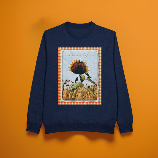 Custom Photography Sunflower Sweatshirt - Country Life Vintage Design